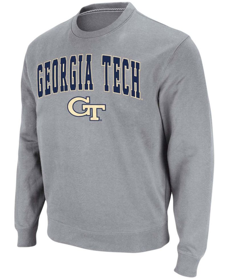 Men's Georgia Tech Yellow Jackets Arch Logo Tackle Twill Pullover Sweatshirt