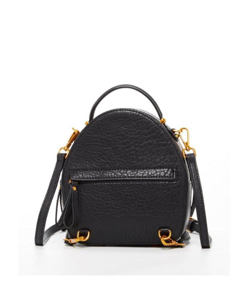 Small Black Leather Backpack Purse for Women Convertible Crossbody Bag Women's Handbag