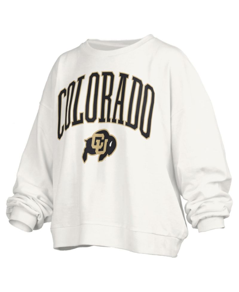 Women's White Colorado Buffaloes Janise Fleece Sweatshirt