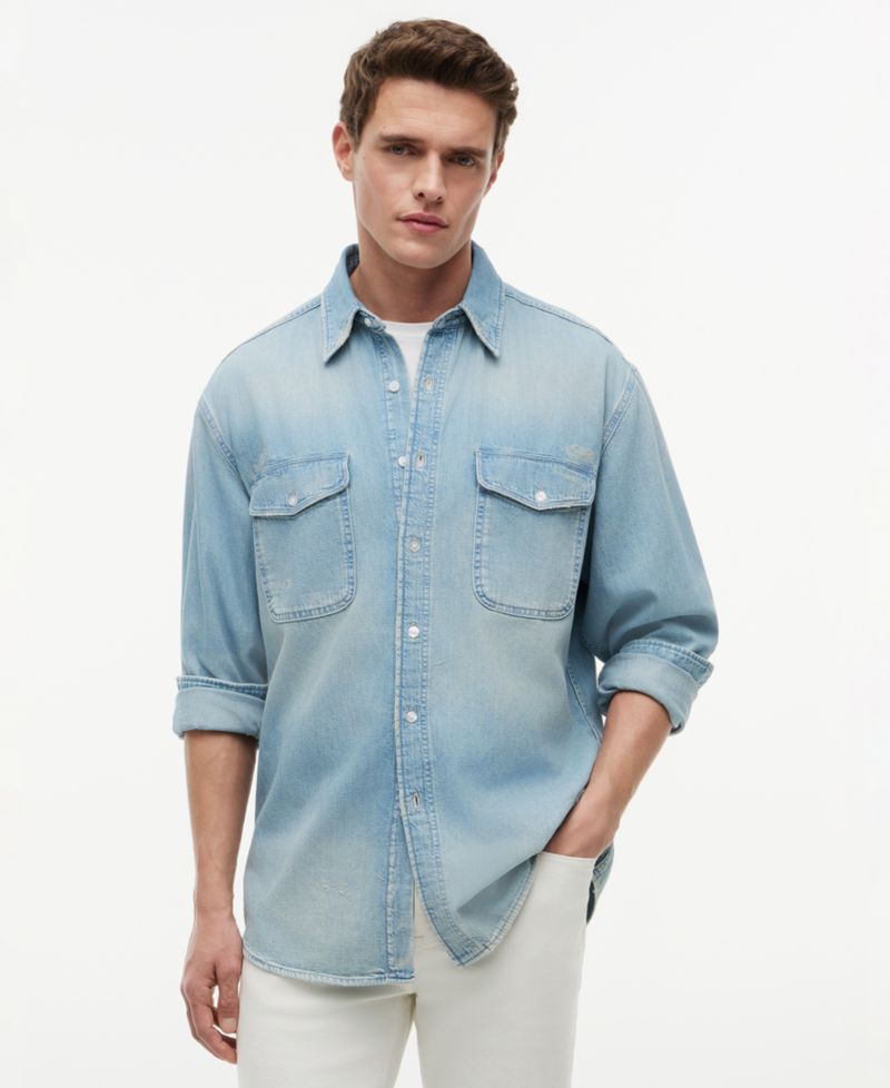 Men's Relaxed-Fit Indigo Shirt