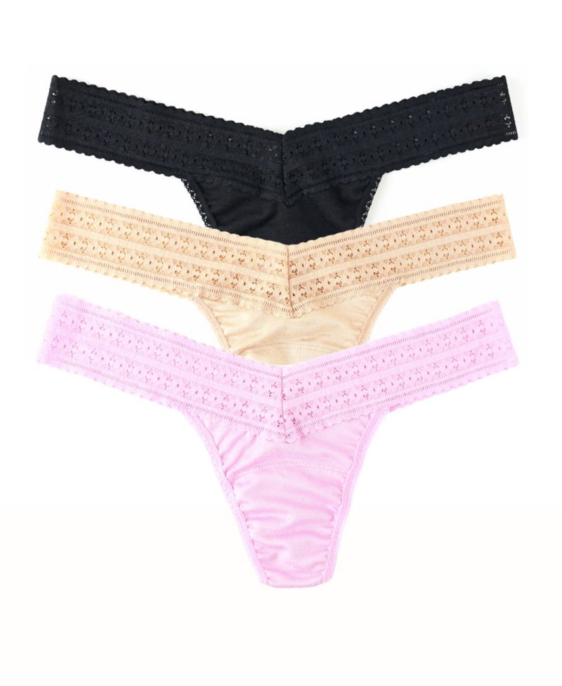 Women's Dream Ease Low Rise Thong 3 Pack