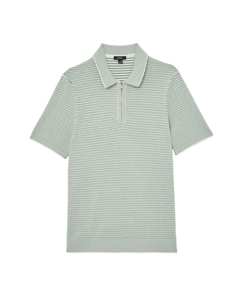 Men's Brink Half Zip Textured Polo Shirt