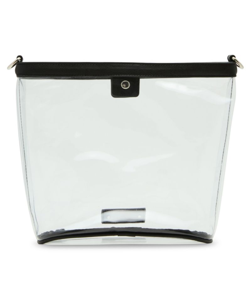 Cleo Clear Vinyl Small Bucket Crossbody Bag
