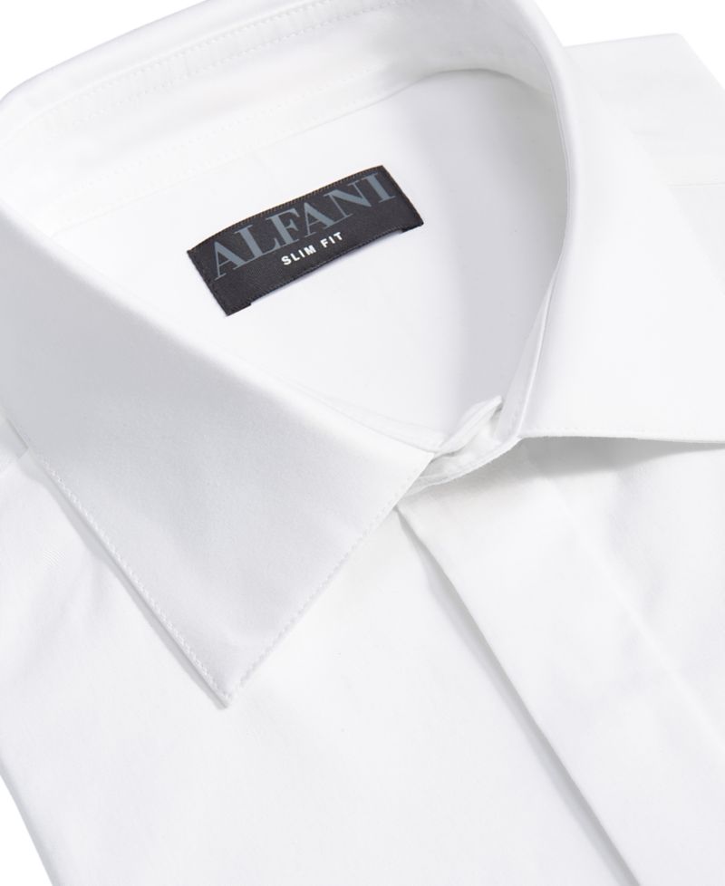 Men's Covered Placket Tuxedo Shirt, Regular & Slim Fit