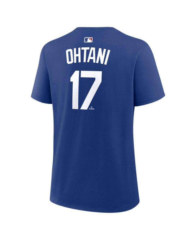 Women's Shohei Ohtani Royal Los Angeles Dodgers Name and Number T-Shirt