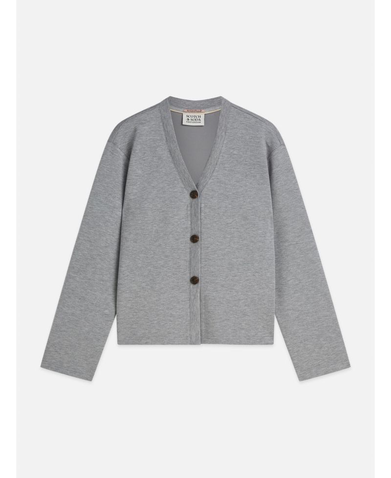 Women's V-Neck Button-Down Modal-Polyester Blend Cardigan
