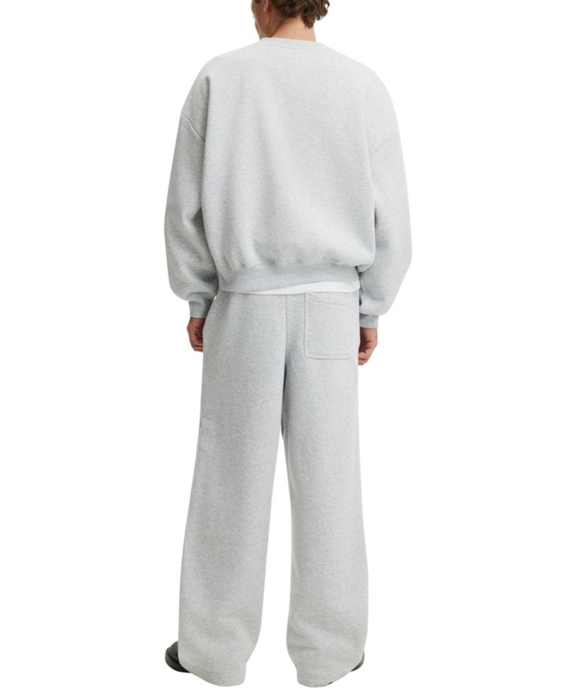 Men's Oversized Cotton-Blend Crew Sweater