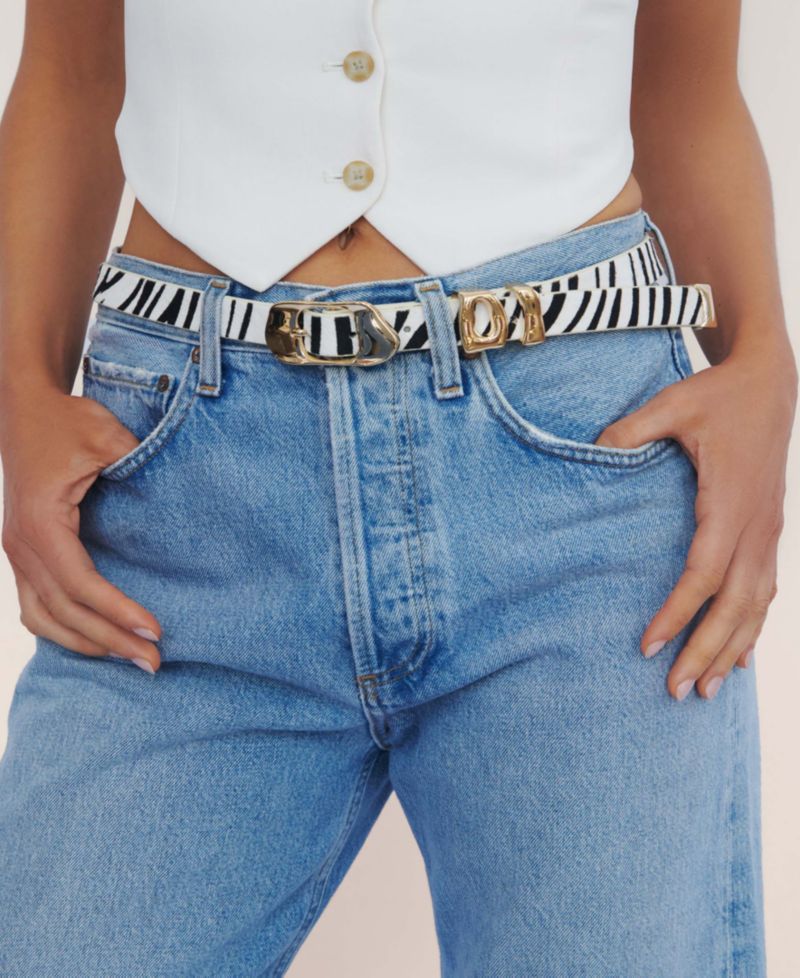 Zebra Print Molten Metal Belt