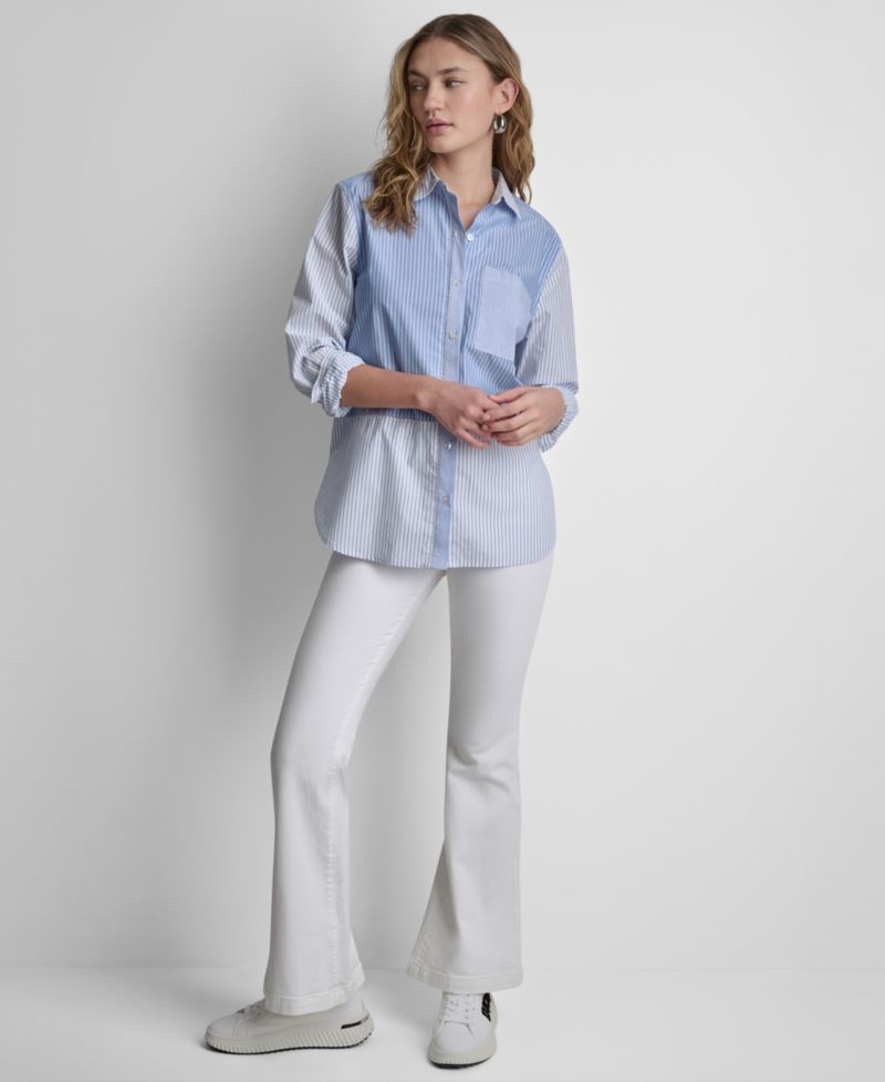 Women's Long-Sleeve Poplin Classic-Fit Shirt