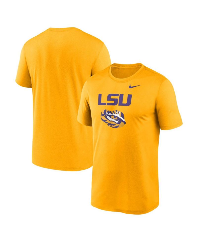 Men's Gold LSU Tigers Lockup Legend Performance T-Shirt