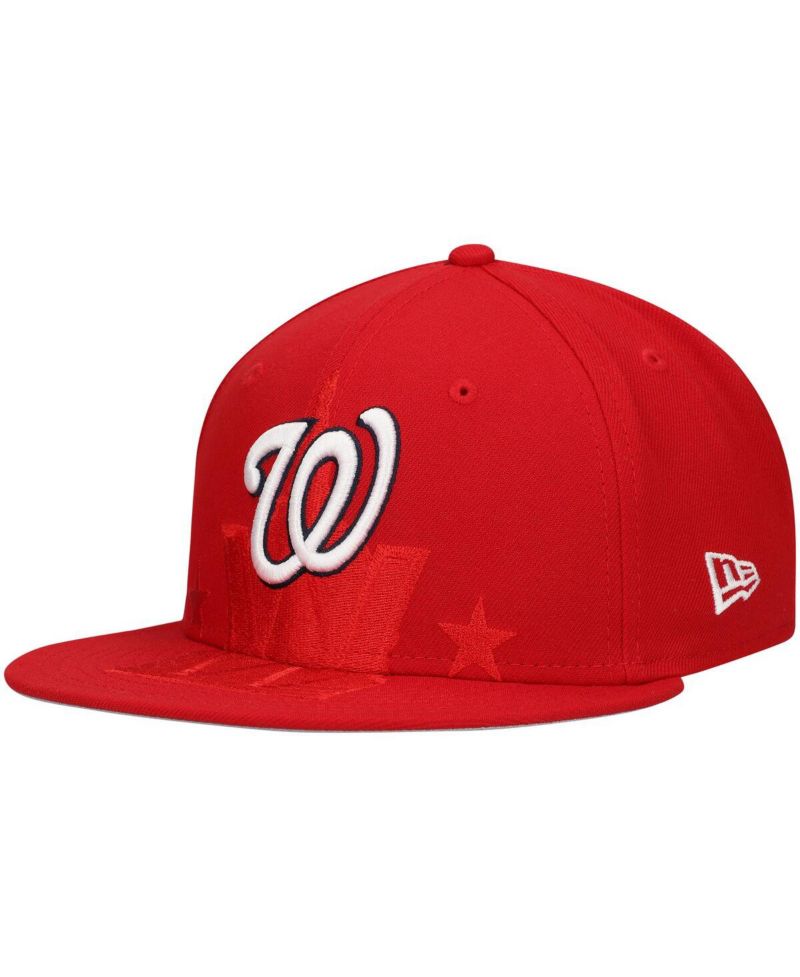 Men's Red Washington Nationals Shadow Logo 59FIFTY Fitted Hat