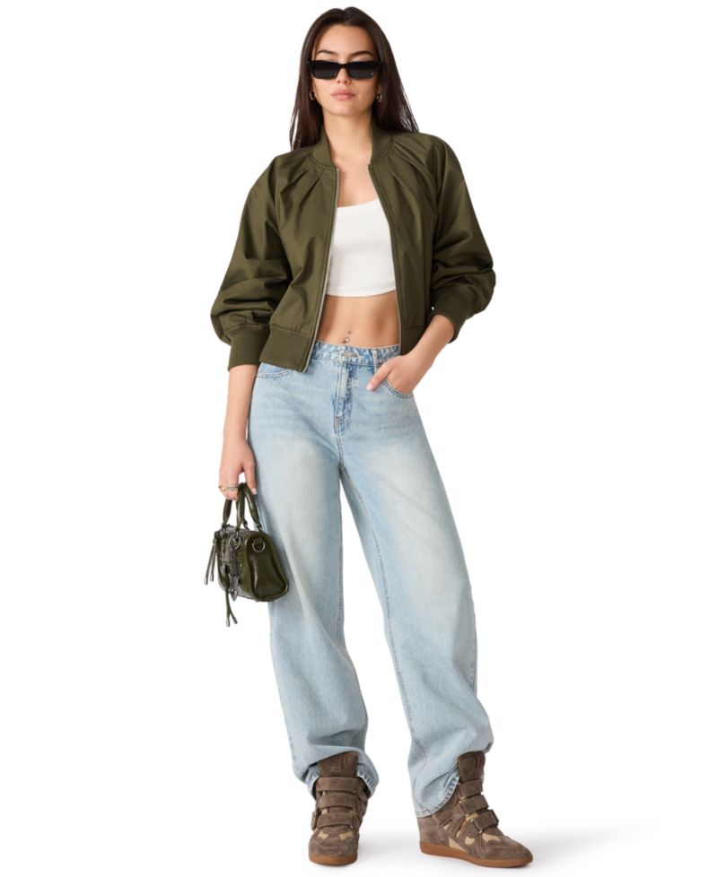 Women's Bray Cropped Bomber Zip-Up Jacket