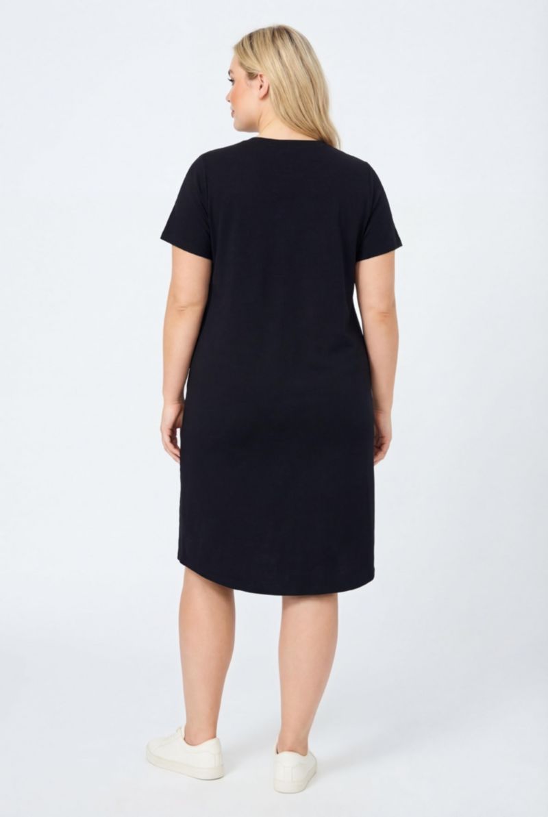 Women's Plus Size Perfect Short-Sleeve Crewneck Tee Dress