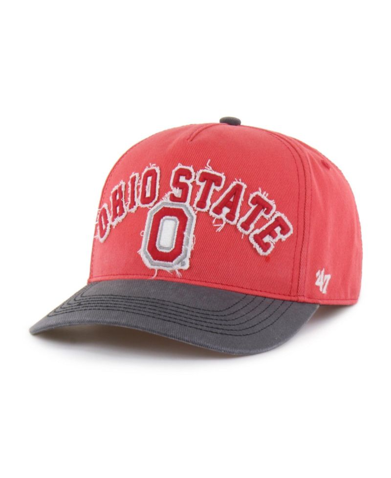 Men's and Women's '47 Red/Black Ohio State Buckeyes Well-Worn Calderwood Hitch Adjustable Hat