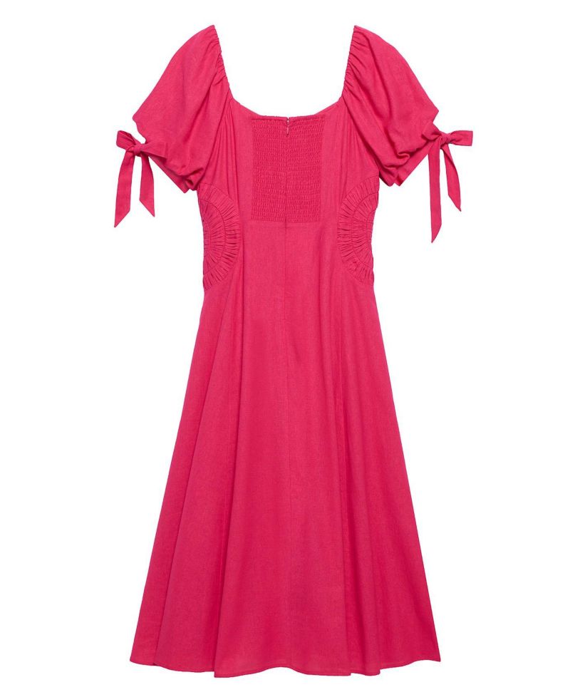 Women's Sweetheart Puff-Sleeve Maxi Dress
