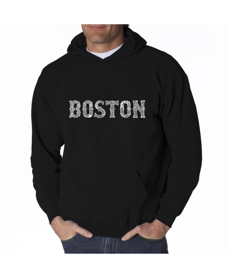 Men's Word Art Hooded Sweatshirt - Boston Neighborhoods