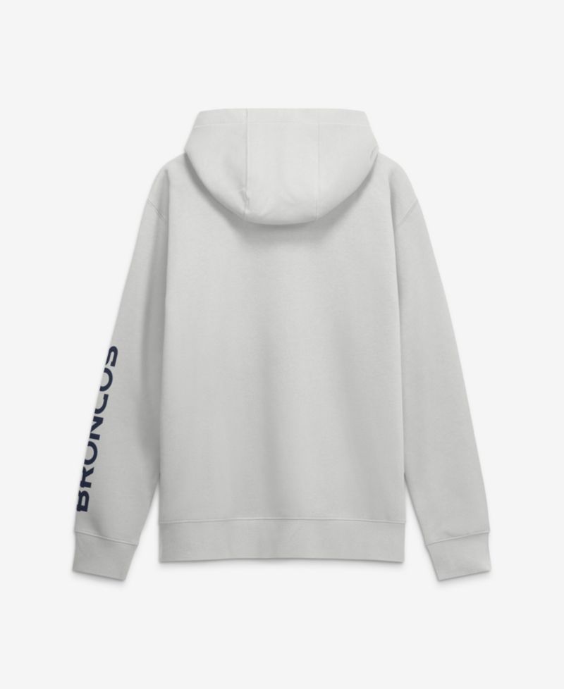 Men's Gray Denver Broncos Cool Down Club Full-Zip Hoodie