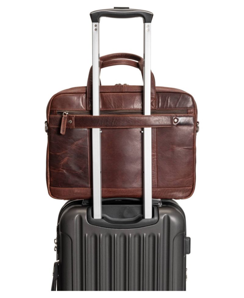 Men's Buffalo Double Compartment Briefcase for 15.6" Laptop and Tablet