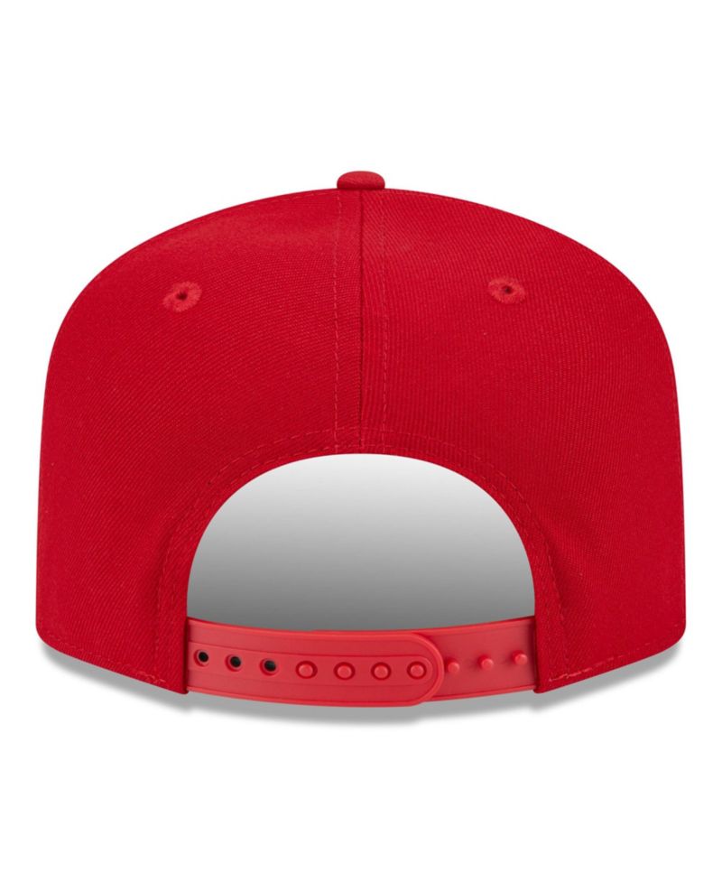 Men's Red Carolina Hurricanes Script 9FIFTY A-Frame Snapback Hat