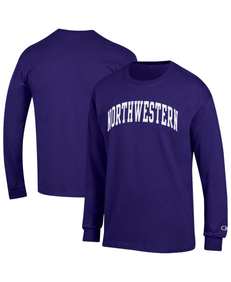 Men's Purple Northwestern Wildcats Basic Arch Long Sleeve T-Shirt