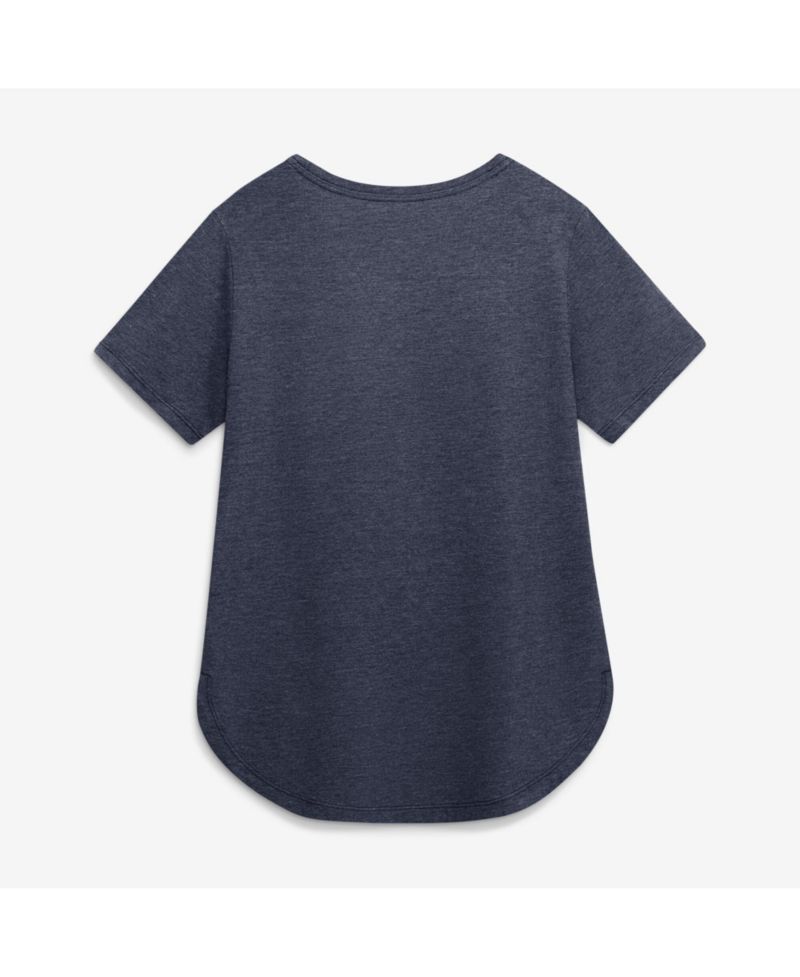Women's Heather Navy Minnesota Twins Arched Tri-Blend T-Shirt