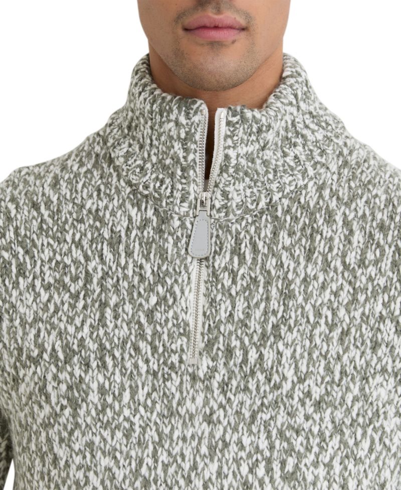 Men's Seb Marled Knit Relaxed Fit Half-Zip Funnel Neck Pullover