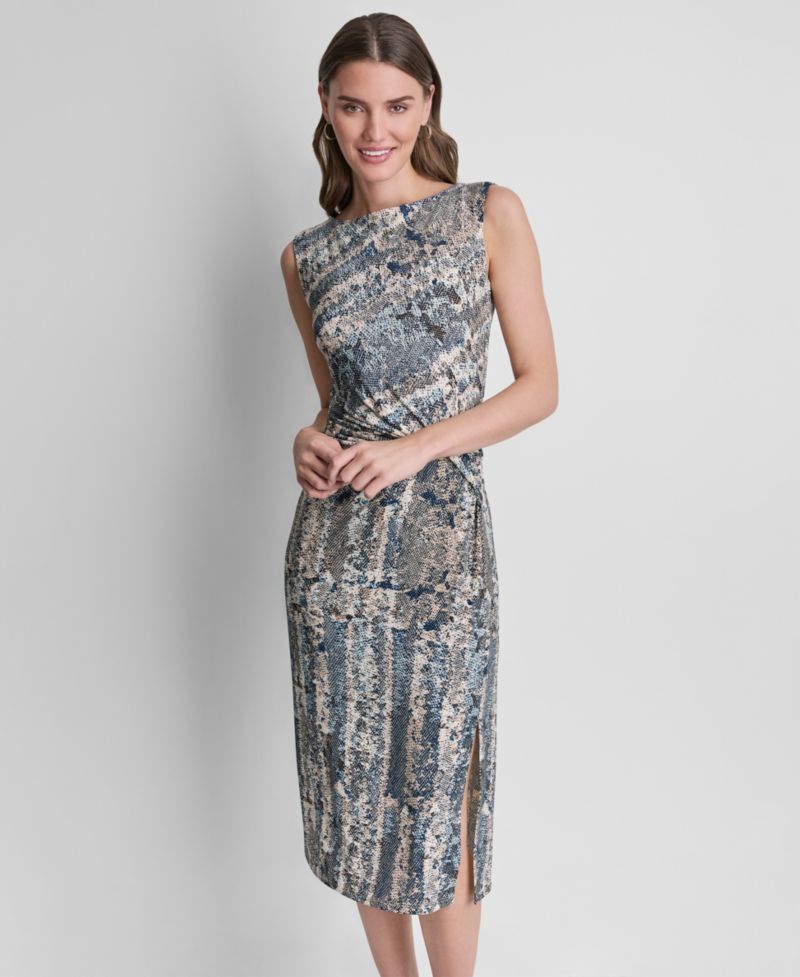 Women's Sleeveless Side Knot Midi Dress