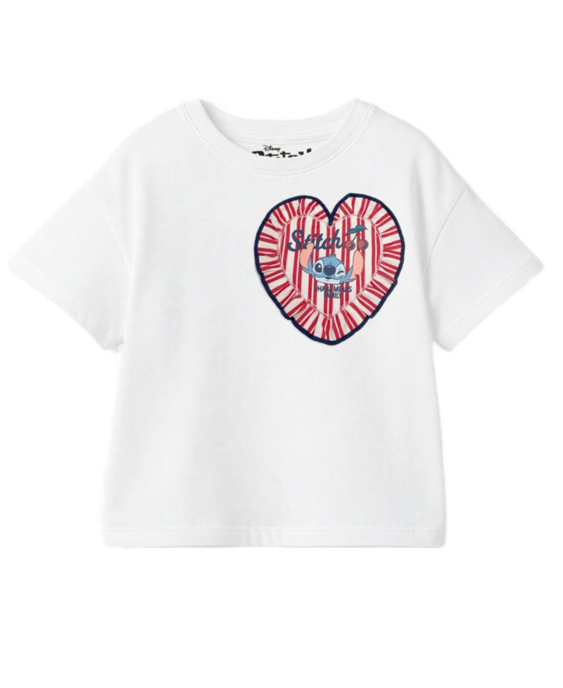 Girls' 2T-6X Crewneck Short-Sleeve Top and Stitch Skirt, 2-Piece Set