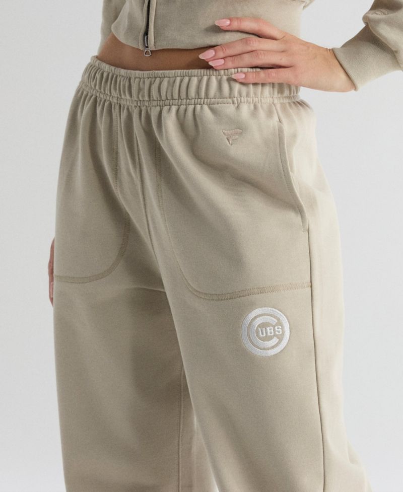 Women's Chicago Cubs Iconic High-Rise Terry Track Pants