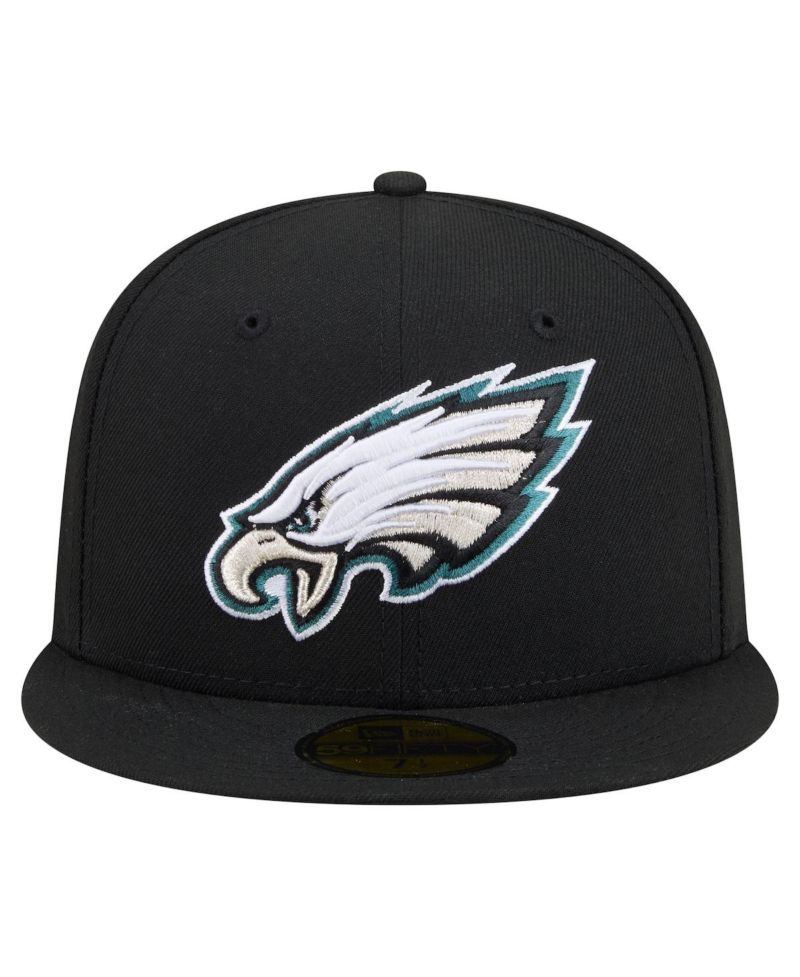 Men's Black Philadelphia Eagles 59FIFTY Fitted Hat