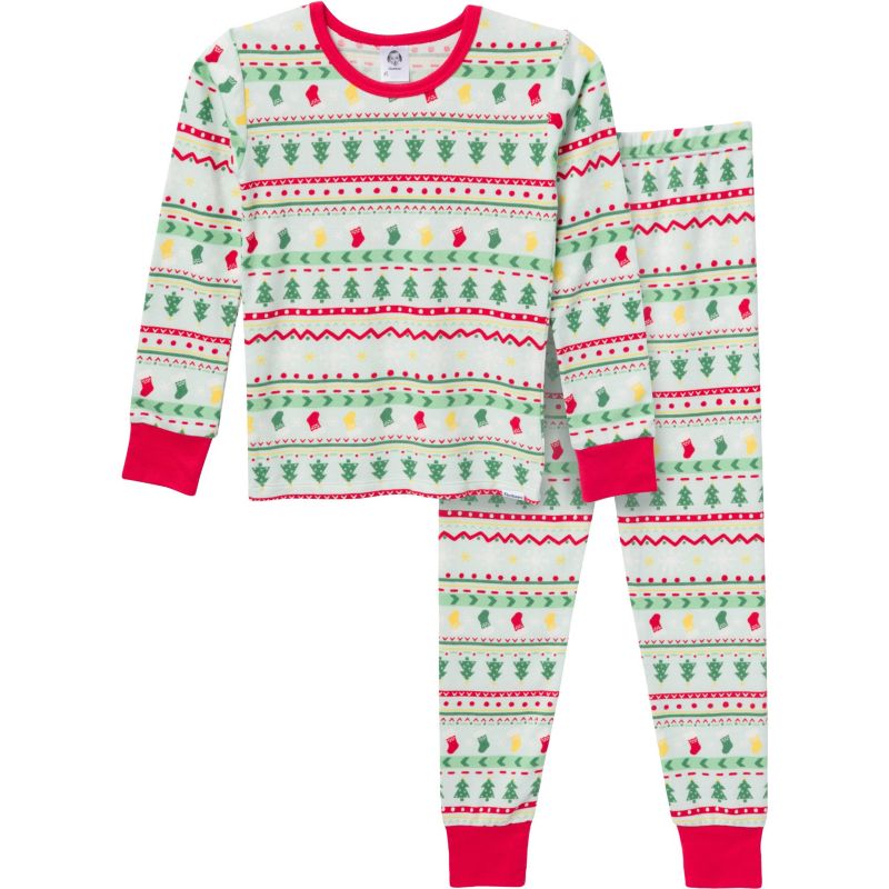 Holiday Family Pajamas Little and Big Kid Neutral Two Piece Pajamas
