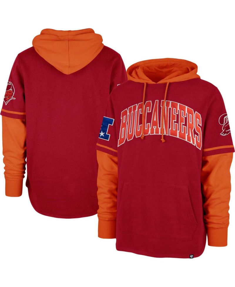 Men's Red Tampa Bay Buccaneers Shortstop Pullover Hoodie