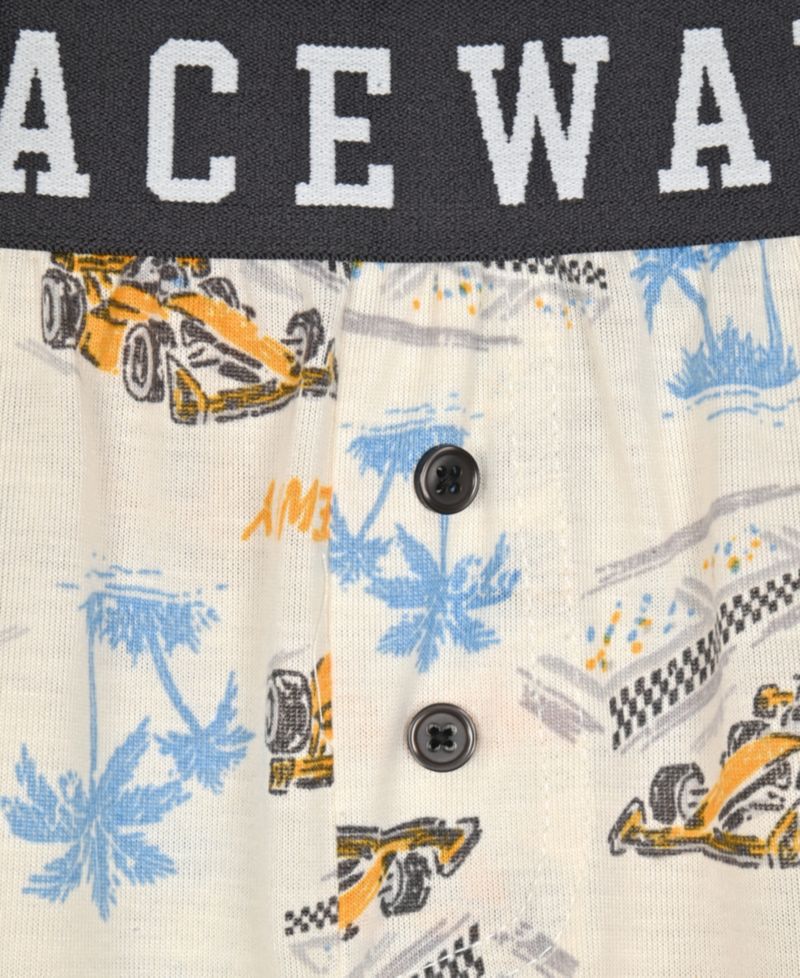 Boys' 6-18 Palm Tree Print T-Shirt and Shorts, 2-Piece Set