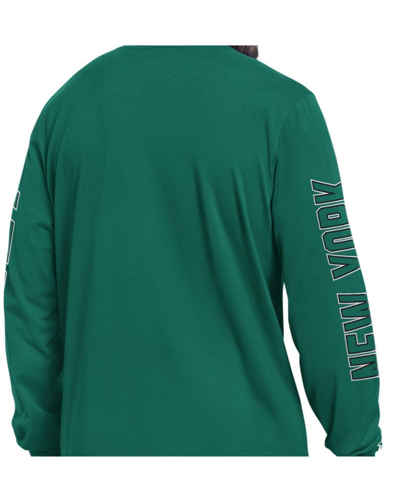 Men's Green New York Jets Clutch Hit II Long-Sleeve T-Shirt