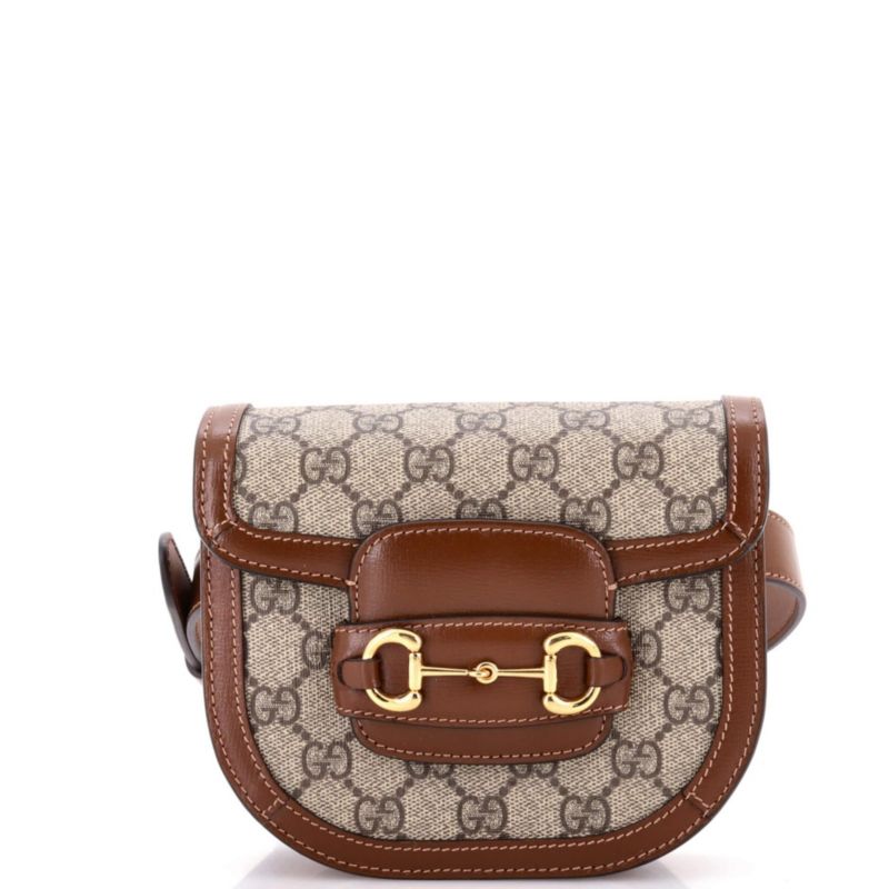 Mini Horsebit 1955 Shoulder Bag GG Coated Canvas with Leather