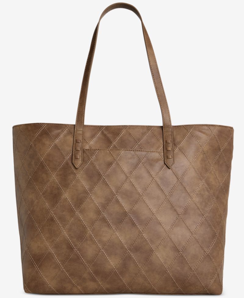 Large Diamond Quilted Tote Bag