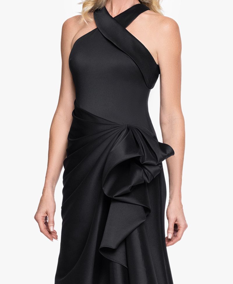 Women's Stretch Mikado Halter Neck Ball Gown