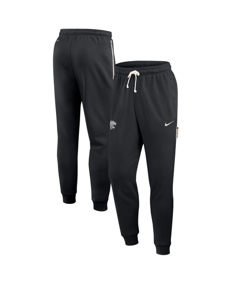 Men's Black Kansas State Wildcats 2025 Sideline Performance Taper Pants