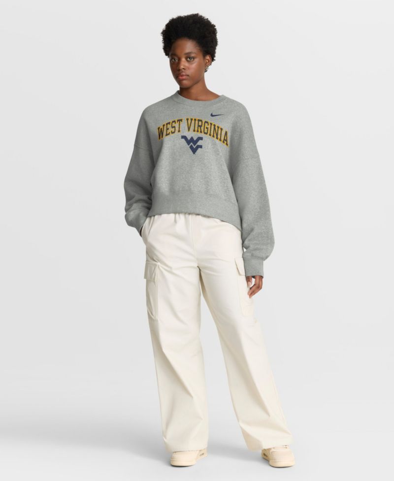Women's Heather Gray Penn State Nittany Lions Oversized Phoenix Arch Pullover Sweatshirt