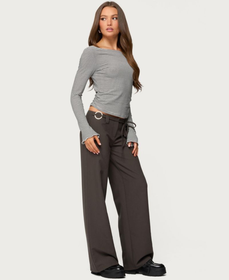 Women's Leyna Striped Off Shoulder Top