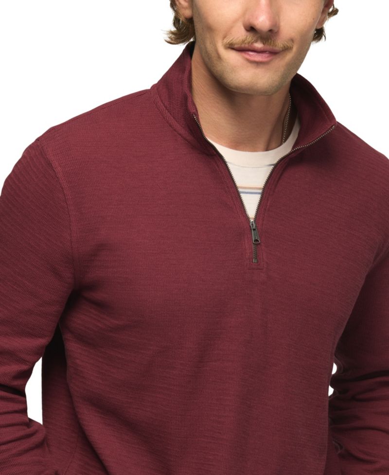 Men's Mockneck Quarter-Zip Textured Sweater