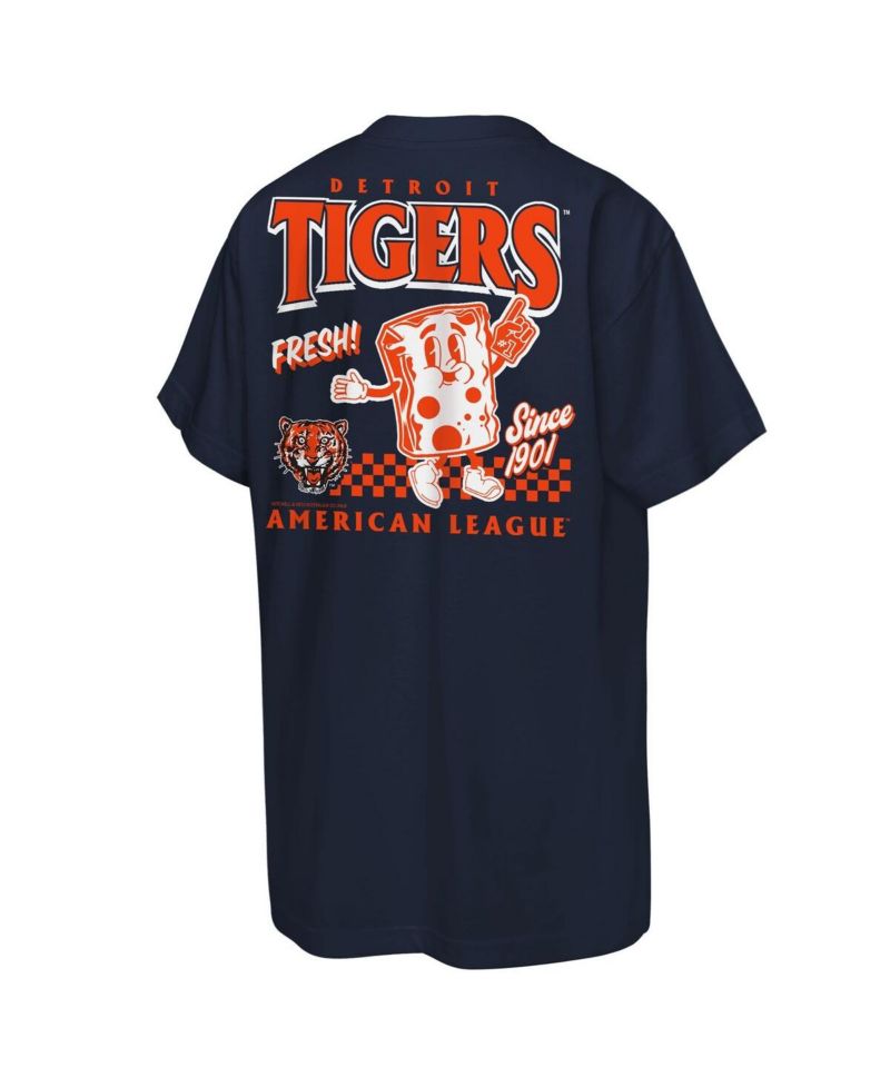 Big Boys and Girls Navy Detroit Tigers Cooperstown Concession T-Shirt