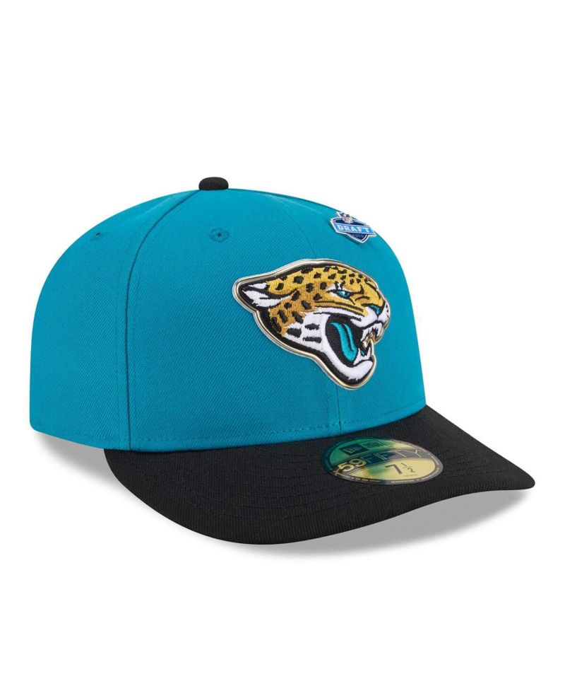 Men's Teal/Black Jacksonville Jaguars 2026 NFL Draft Pre-Curved 59FIFTY Fitted Hat