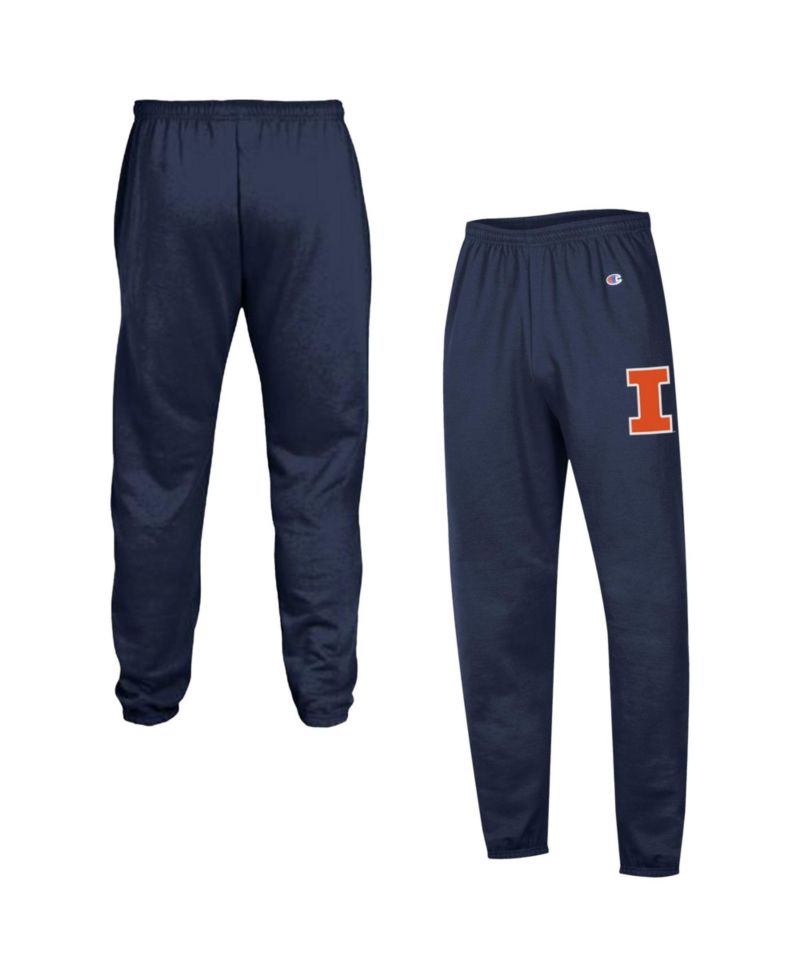 Men's Navy Illinois Fighting Illini Powerblend Banded Fleece Sweatpants