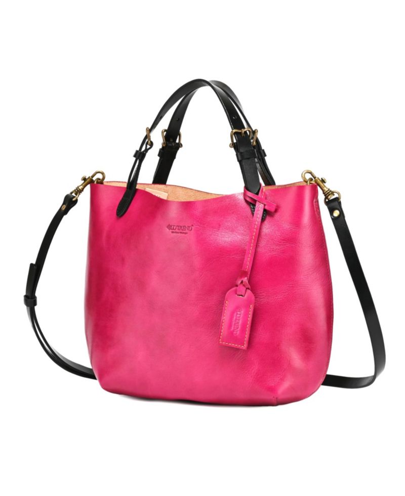 Dip Dye Mini Leather Crossbody Tote Bag