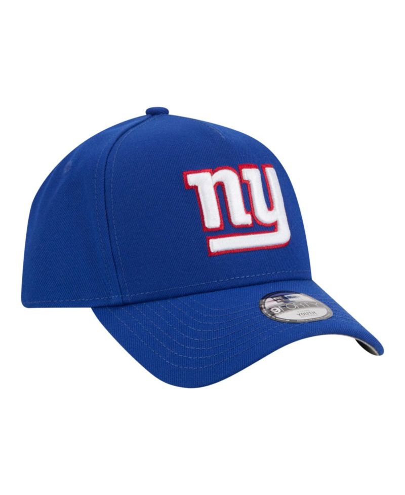 Big Boys and Girls Royal New York Giants 9FORTY A-Frame Adjustable Hat