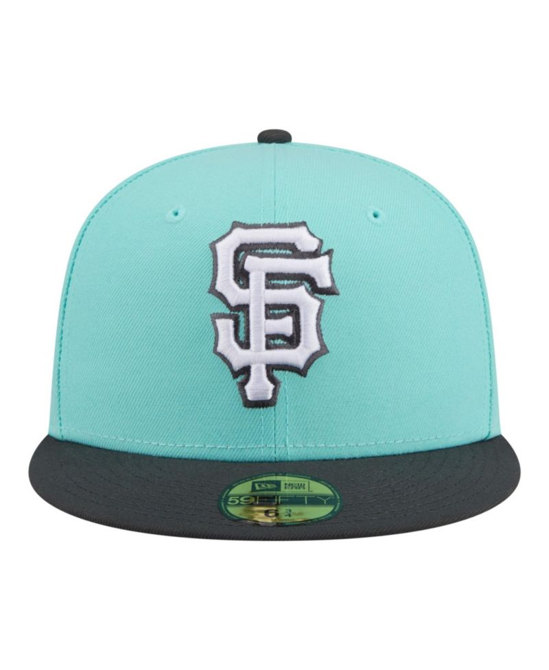 Men's Turquoise/Charcoal San Francisco Giants Two-Tone Color Pack 59FIFTY Fitted Hat