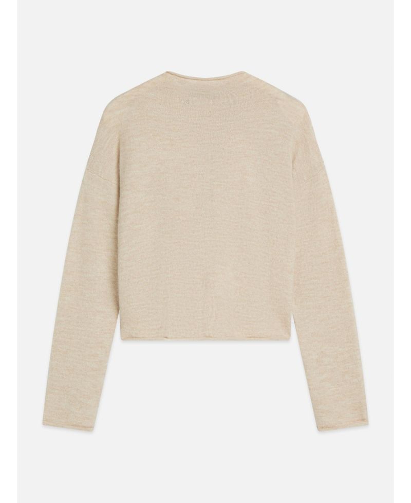 Women's Fuzzy Funnel-Neck Cardigan