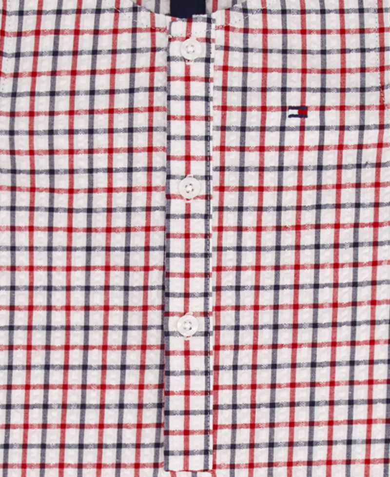 Baby Boys' Seersucker Check Sunsuit and Bucket Hat, 2-Piece Set