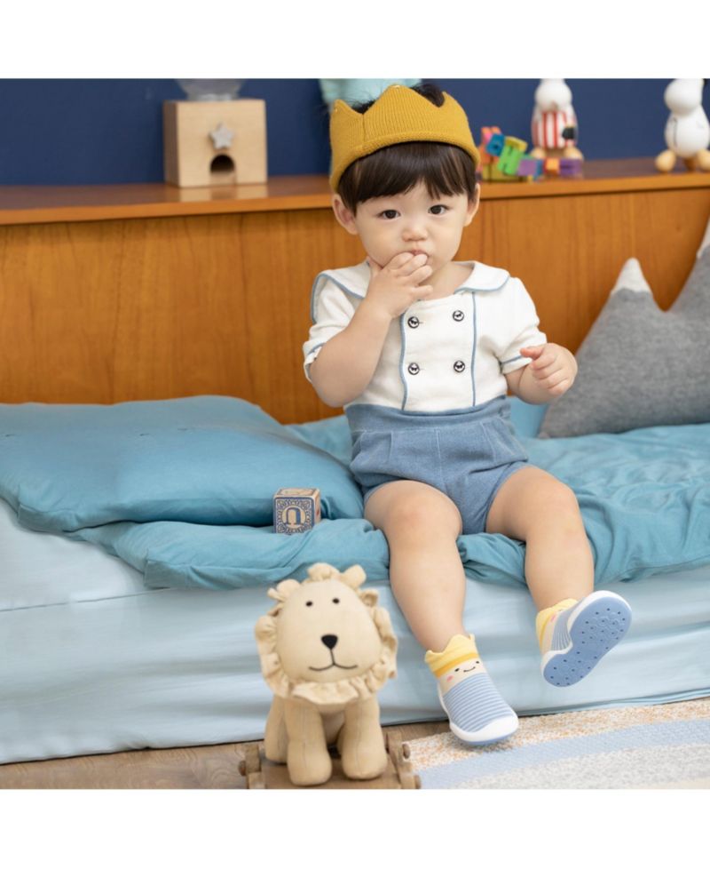 Infant Boys Breathable Washable Non-Slip Sock Shoes Crown Prince